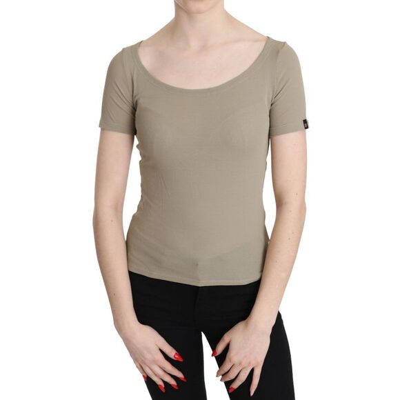 GF Ferre TSH3423 Slim Fit Scoop Neck TShirt Women Gray Tops & T-Shirts - Picture 1 of 5